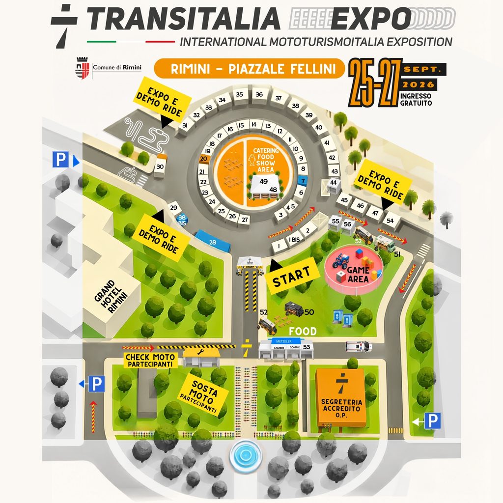 MAPPA NUOVA EXPO 2026 (50 x 50 cm) mappa transitalia expo 2026 rimini piazzale fellini demo ride