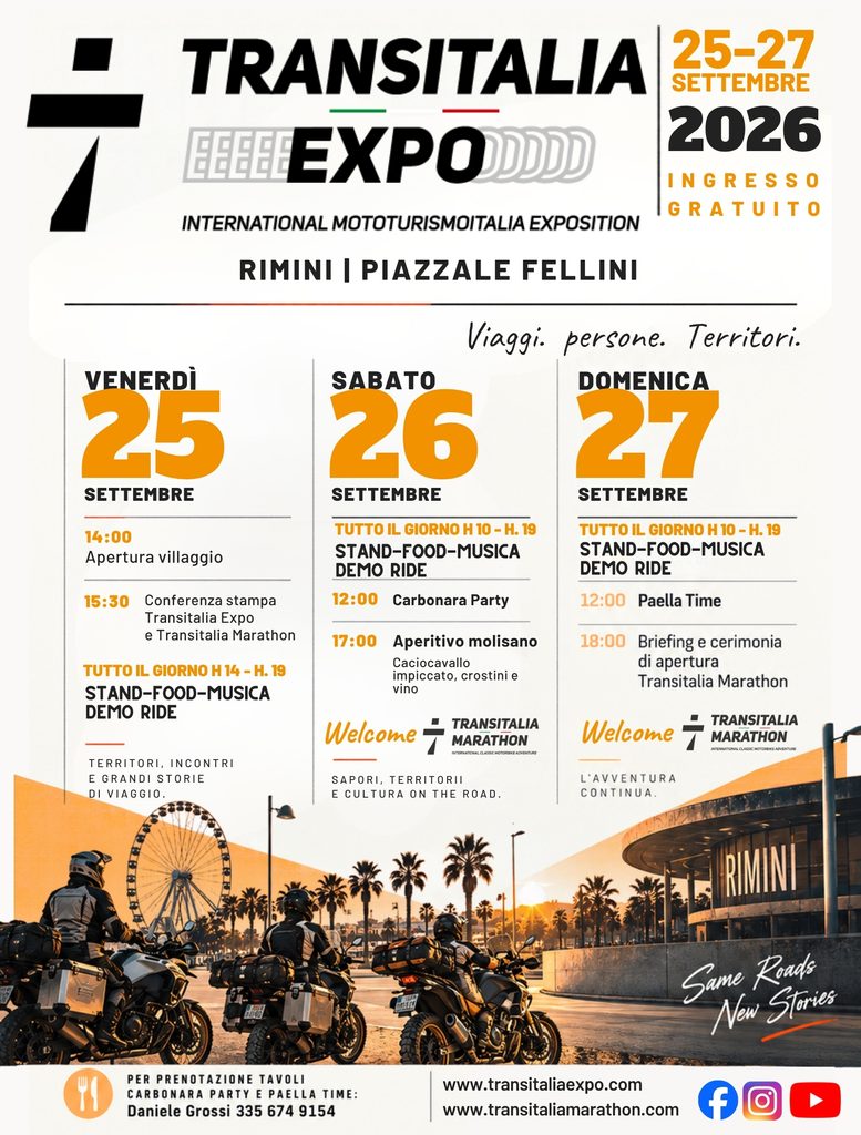 programma transitalia expo 2026 locandina con orari e attività